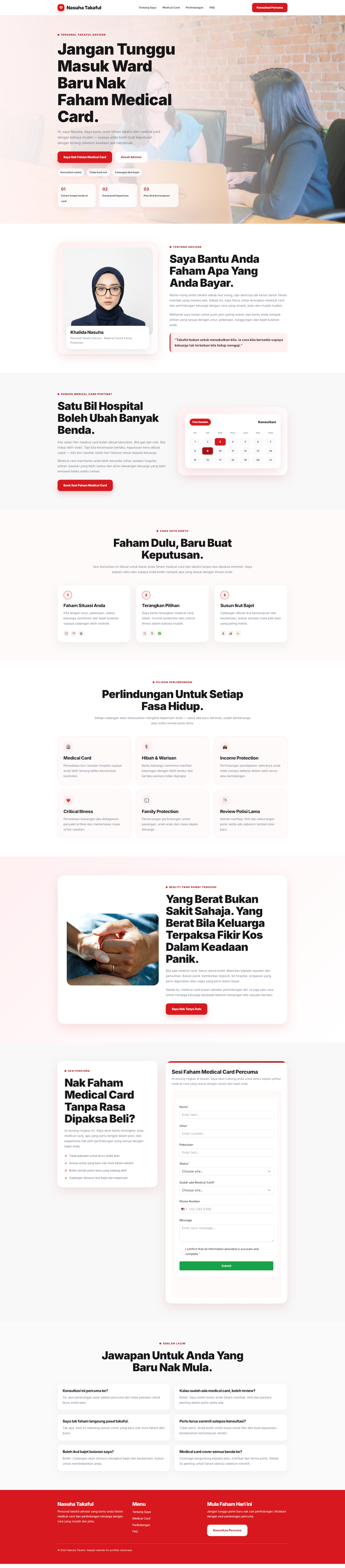 Takaful advisor website sample